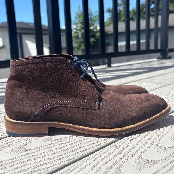 Ted Baker London “TORSDI3” BROWN Suede Men US 9 Luxury Chukka Boots - Picture 1 of 11